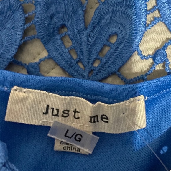 Just Me Crochet Blue Dress - Picture 13 of 13